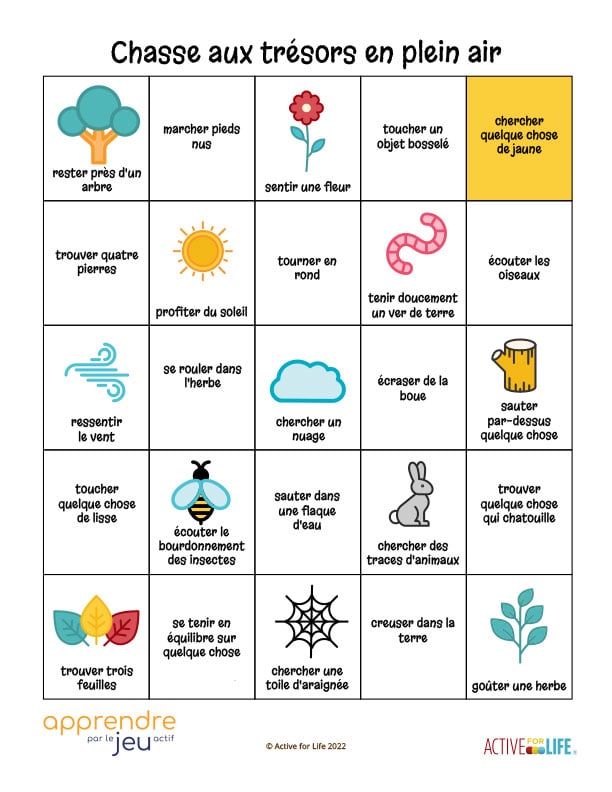 Chasse aux trésors en plein air
