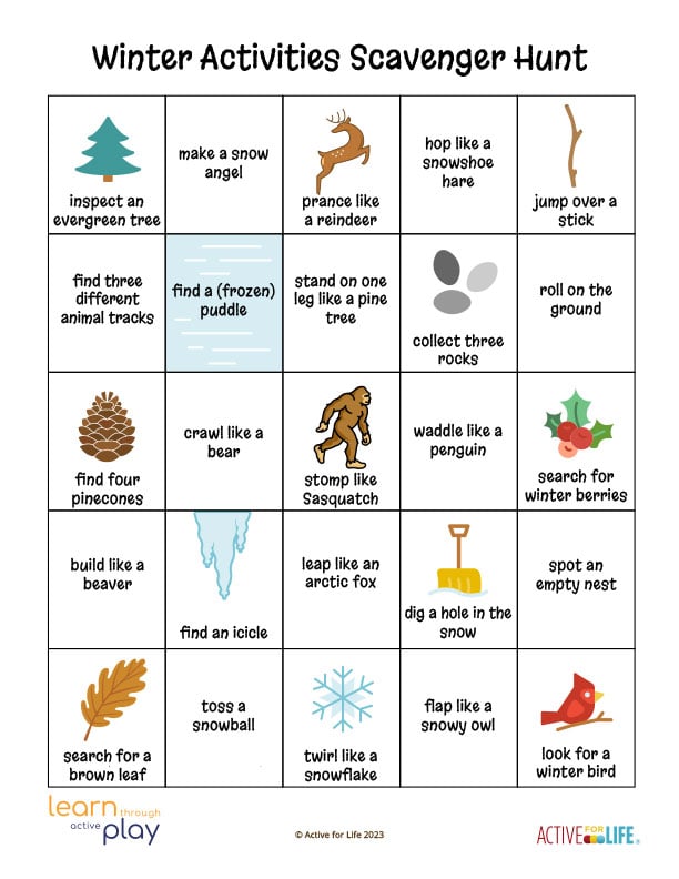 Winter scavenger hunt